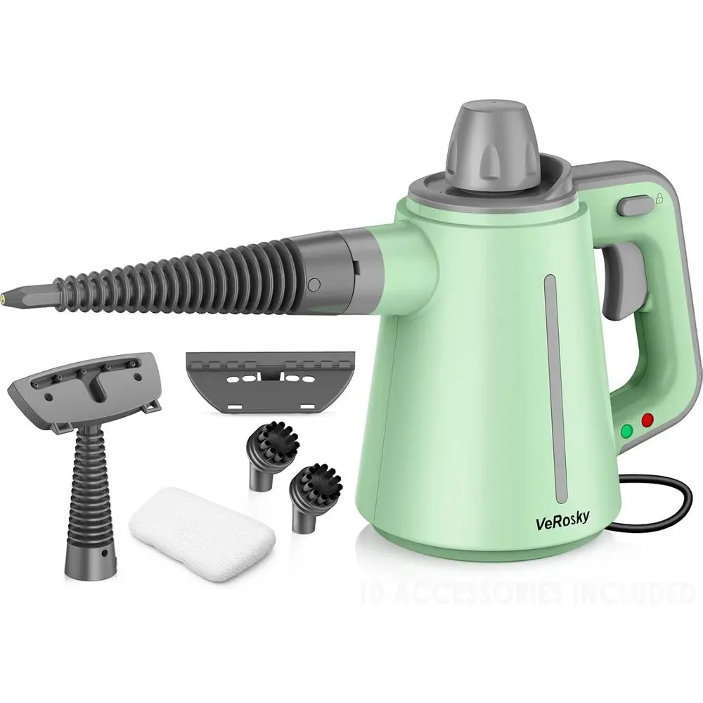 Handheld High Temp Steam Cleaner with Safety Lock, Chemical-Free for Deep Cleaning Tile, Grout, Shower, Stove & Sink, 10 Accesso
Handheld High Temp Steam Cleaner with Safety Lock, Chemical-Free for Deep Cleaning Tile, Grout, Shower, Stove & Sink, 10 Accesso