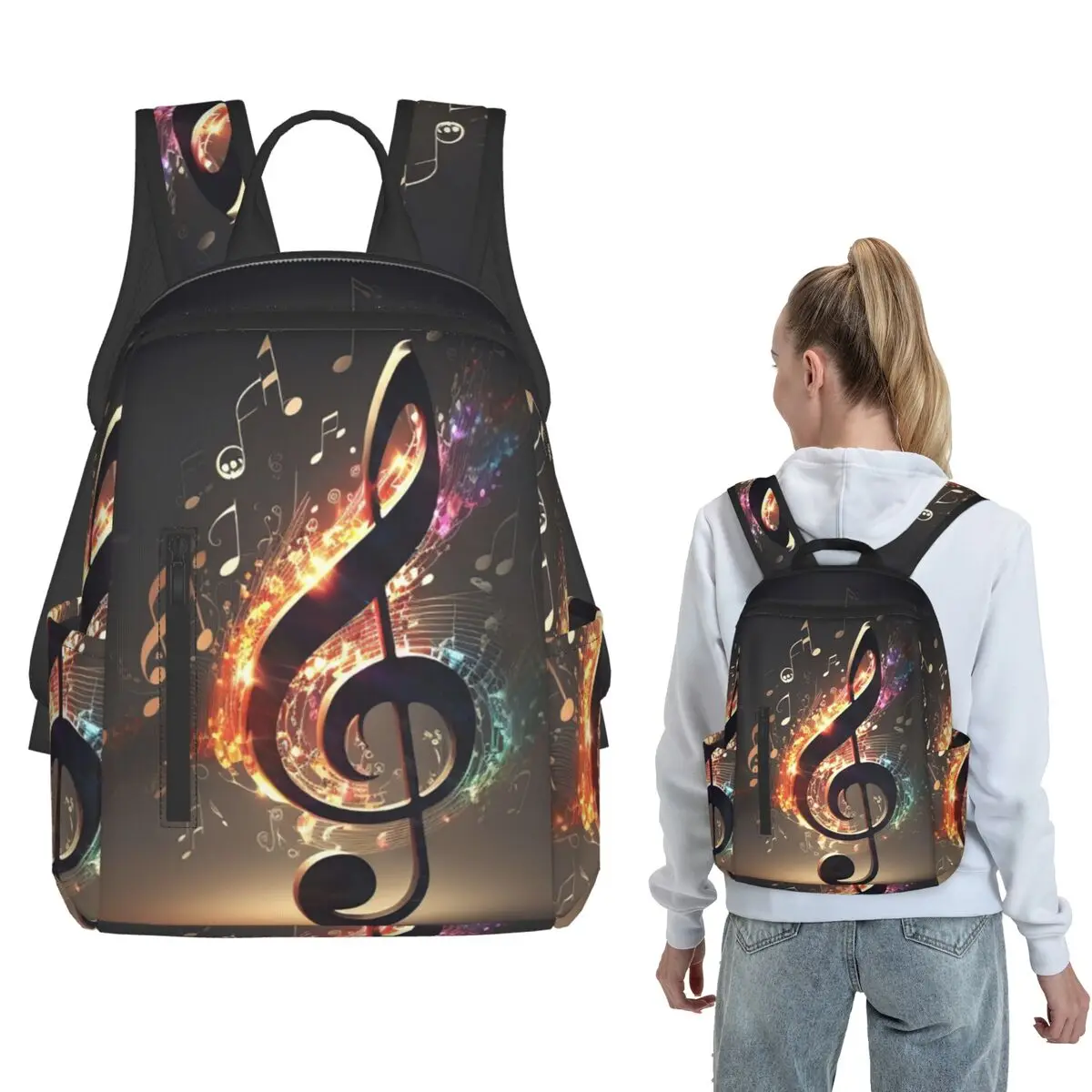 Music Themed Musical Notes Backpack Daypack Kids BookBag School Bag Shoulder Bags for Men Women
Music Themed Musical Notes Backpack Daypack Kids BookBag School Bag Shoulder Bags for Men Women