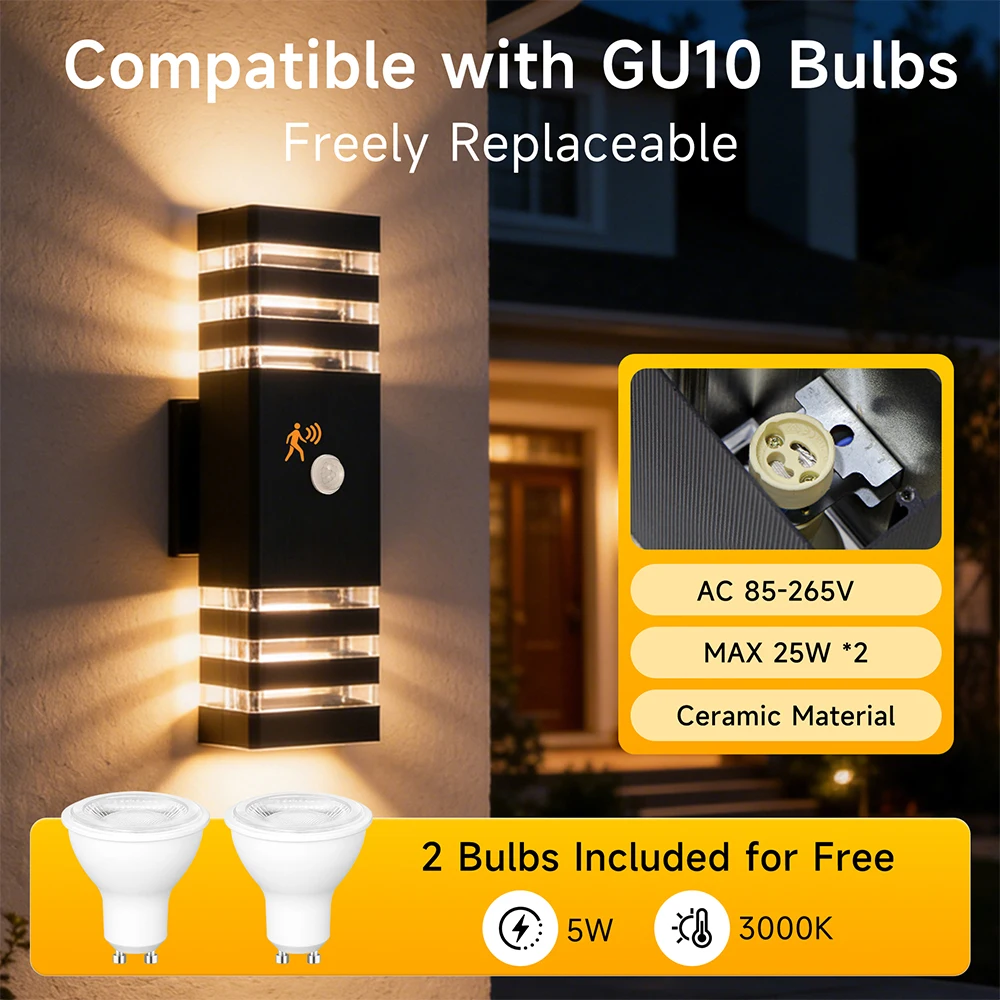 Body Motion Sensor Wall Light Waterproof Sconce Up Down Glowing Lamps Outdoor LED Wall Garden Yard Induction Corridor Wall Lamp
Body Motion Sensor Wall Light Waterproof Sconce Up Down Glowing Lamps Outdoor LED Wall Garden Yard Induction Corridor Wall Lamp