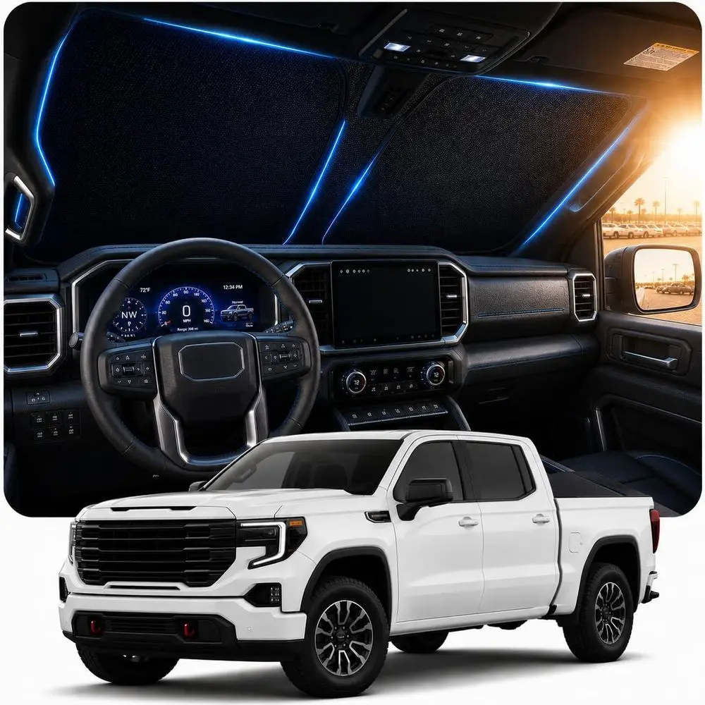 Upgraded Windshield Sun Shade 1500 2500 3500 2014-2025 2026 Cooling Ice-Crystal 100% Sun Block Sunshade Car Windshield Truck Cus
Upgraded Windshield Sun Shade 1500 2500 3500 2014-2025 2026 Cooling Ice-Crystal 100% Sun Block Sunshade Car Windshield Truck Cus