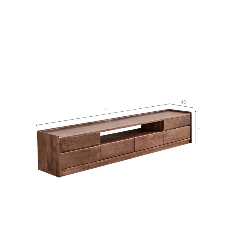 Nordic simple all solid wood black walnut TV cabinet master design living room floor cabinet combination projector audio-visual
Nordic simple all solid wood black walnut TV cabinet master design living room floor cabinet combination projector audio-visual