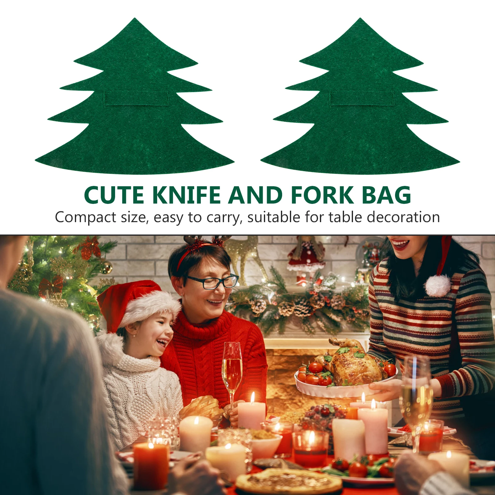 Christmas Tree Shaped Tableware Bag Set Adorable Cutlery Bags Xmas Party Decorations Fork Covers Practical
Christmas Tree Shaped Tableware Bag Set Adorable Cutlery Bags Xmas Party Decorations Fork Covers Practical