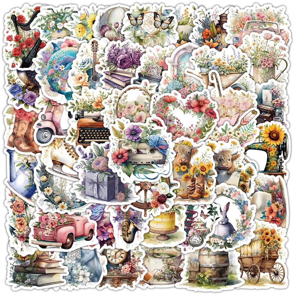 10/30/53pcs Bohemian Artsy Flower Cartoon Stickers for Kids Waterproof Aesthetic Decoration Decals Vintage Graffiti Sticker Pack
10/30/53pcs Bohemian Artsy Flower Cartoon Stickers for Kids Waterproof Aesthetic Decoration Decals Vintage Graffiti Sticker Pack