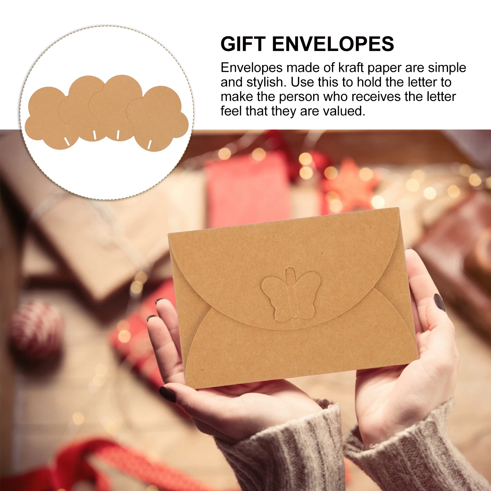 50pcs Butterfly Clasp Envelopes Kraft Paper Vintage Style Gift Letter Envelopes for Cards Holiday Mail Party Invitations Home
50pcs Butterfly Clasp Envelopes Kraft Paper Vintage Style Gift Letter Envelopes for Cards Holiday Mail Party Invitations Home