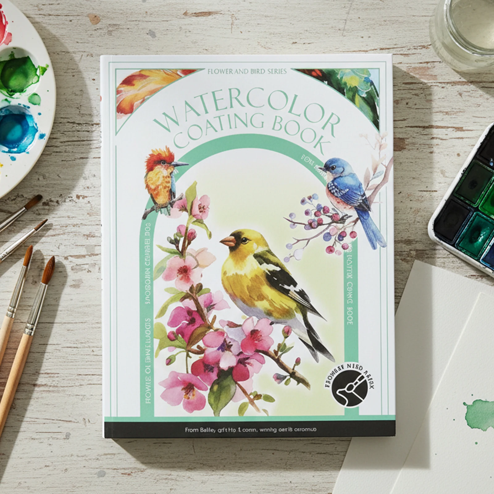 Watercolor Coloring Book Water Color Paper Book Paint Set (Flower and Bird)
Watercolor Coloring Book Water Color Paper Book Paint Set (Flower and Bird)
