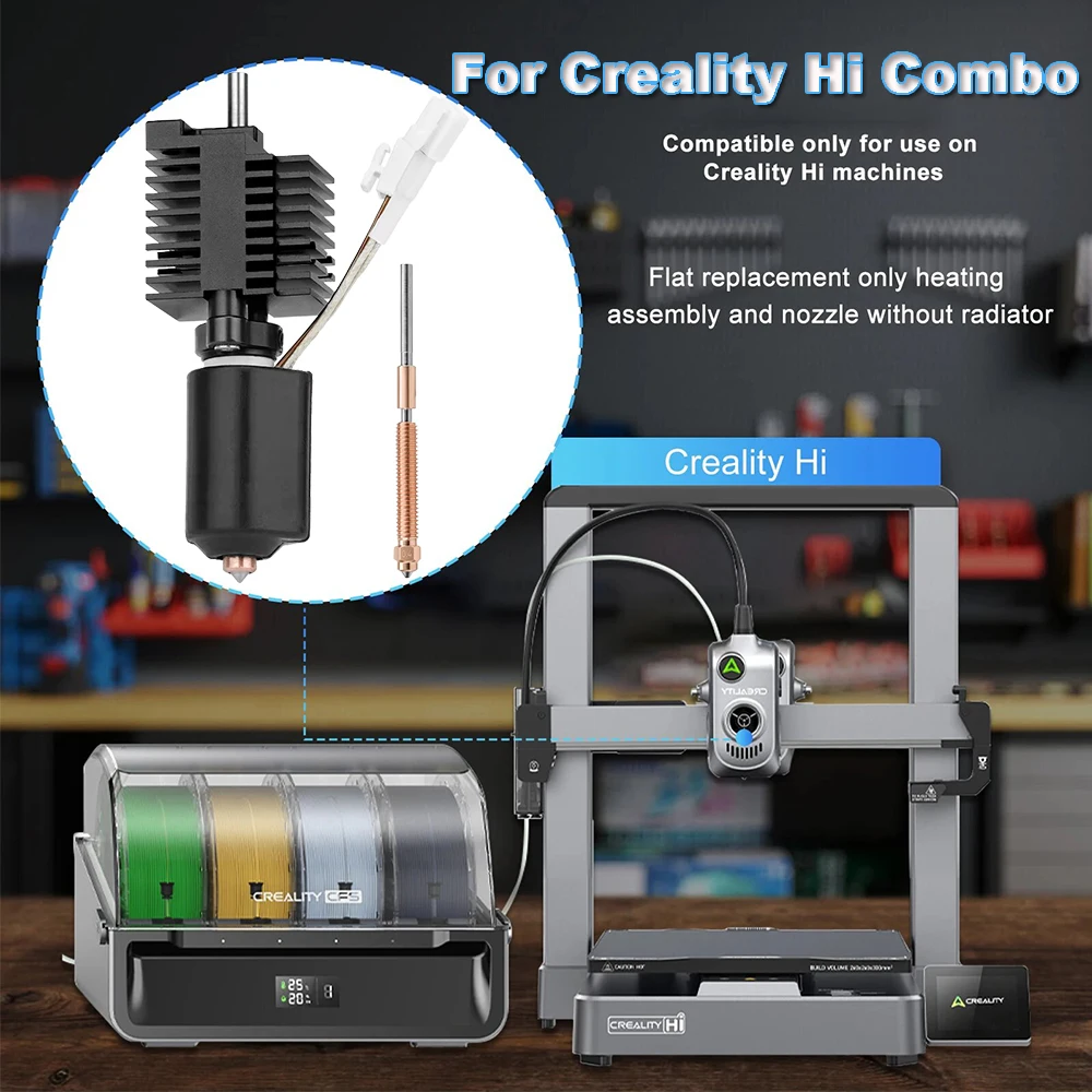 Upgraded For Creality Hi Combo Hotend Kit Bimetal Heatbreak Integrated Nozzle For Hi Ceramic Heating Block Print Head Hotend
Upgraded For Creality Hi Combo Hotend Kit Bimetal Heatbreak Integrated Nozzle For Hi Ceramic Heating Block Print Head Hotend