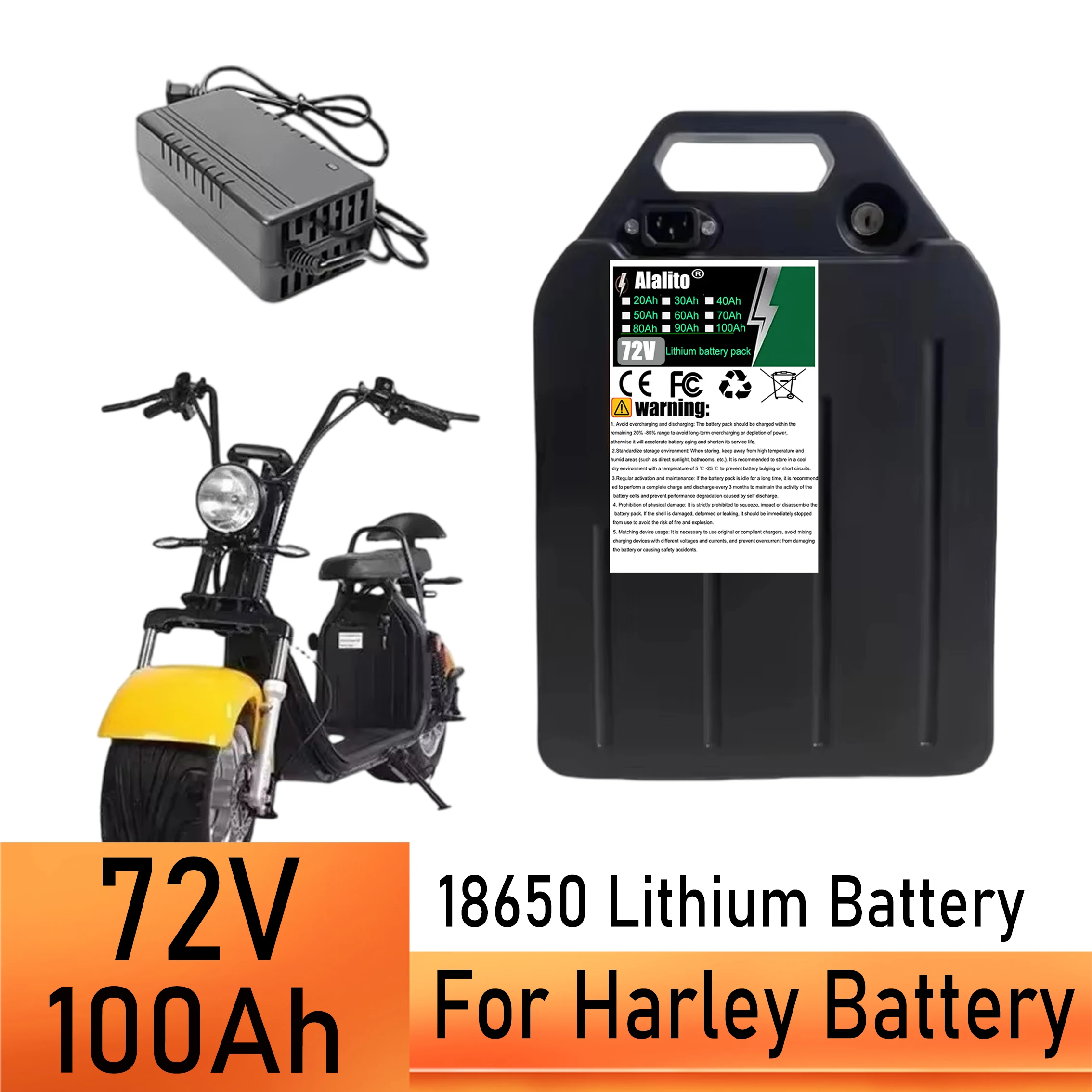 Air express 72V new full capacity 18650 lithium battery 20Ah-100Ah lithium battery pack suitable for 250-2000W motors
Air express 72V new full capacity 18650 lithium battery 20Ah-100Ah lithium battery pack suitable for 250-2000W motors