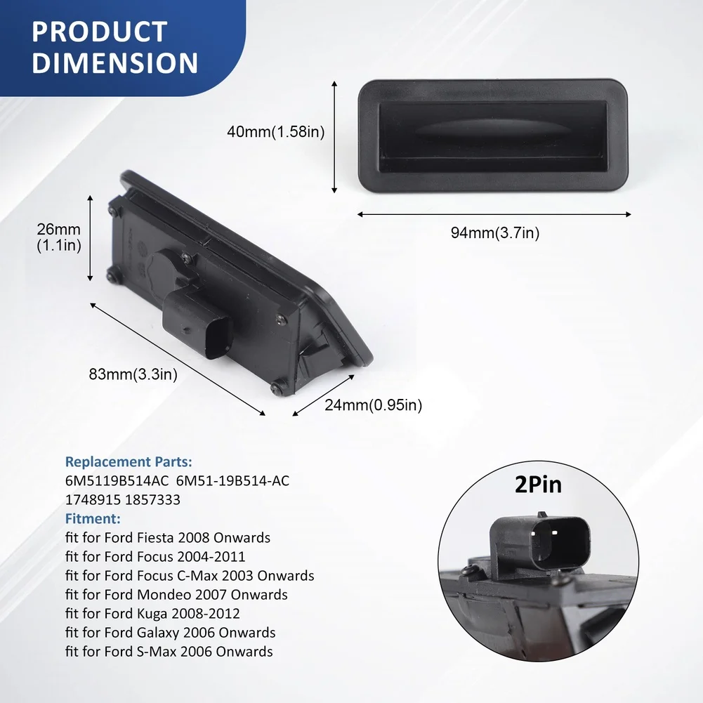 Rear Tailgate Release Handle for Ford For Fiesta 2008 Focus 2004 2011 2007 Kuga 2008 2012 with OE 1748915 1857333
Rear Tailgate Release Handle for Ford For Fiesta 2008 Focus 2004 2011 2007 Kuga 2008 2012 with OE 1748915 1857333