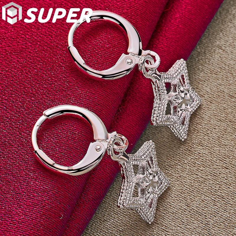 925 Sterling Silver Star Drop Earring For Woman Lady Wedding Engagement Party Fashion Jewelry
925 Sterling Silver Star Drop Earring For Woman Lady Wedding Engagement Party Fashion Jewelry