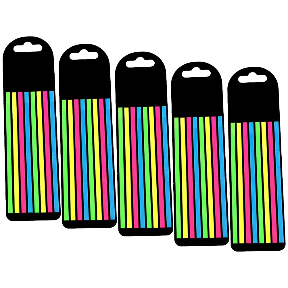 5 Sets 800 Pieces Fluorescent Thin Reading Strips Bookmarks PET Material Annotation Markers Notebook Page 
5 Sets 800 Pieces Fluorescent Thin Reading Strips Bookmarks PET Material Annotation Markers Notebook Page