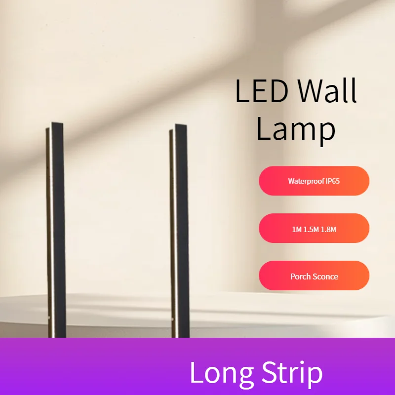 Modern LED Wall Lamp IP65 Aluminum Waterproof Outdoor Light Warm White Garden Porch Sconce 110V 220V 24V Long Strip for Garden
Modern LED Wall Lamp IP65 Aluminum Waterproof Outdoor Light Warm White Garden Porch Sconce 110V 220V 24V Long Strip for Garden