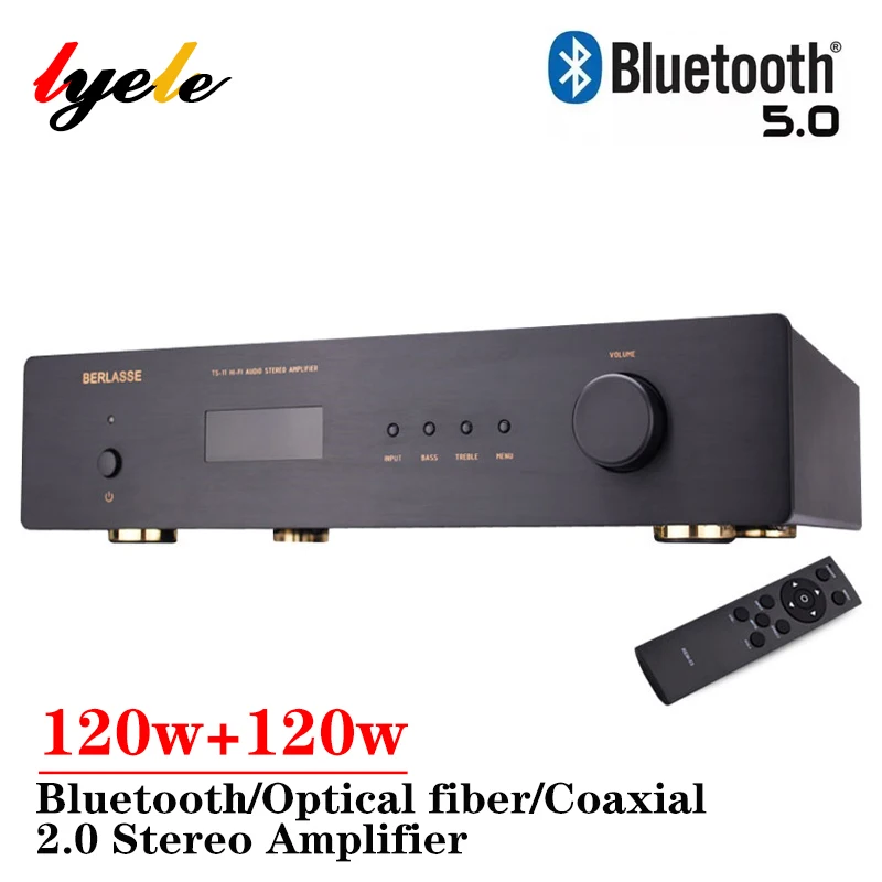LYELE стерео аудио усилитель 120 Вт * 2 Высокая мощность поддерживает Bluetooth 5,0 волоконный коаксиальный вход JRC5532 сабвуфер усилитель мощности
LYELE стерео аудио усилитель 120 Вт * 2 Высокая мощность поддерживает Bluetooth 5,0 волоконный коаксиальный вход JRC5532 сабвуфер усилитель мощности