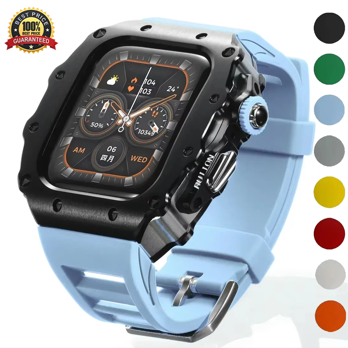 Modification Kit for Apple Watch 10 46mm Silicone Sport Strap Stainless Steel Case Watch for IWatch Series 10 9 87 6 5 45mm 44mm
Modification Kit for Apple Watch 10 46mm Silicone Sport Strap Stainless Steel Case Watch for IWatch Series 10 9 87 6 5 45mm 44mm