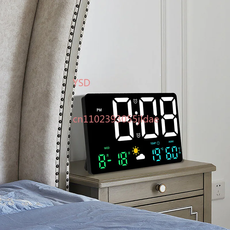 LED Weather Station Clock, Large Display with Temperature, Humidity & Forecast Icons
LED Weather Station Clock, Large Display with Temperature, Humidity & Forecast Icons