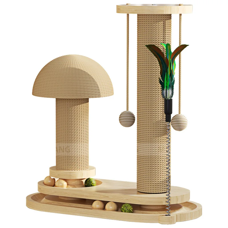 Solid Wood Cat Tower With Teaser Wand Catnip Ball Turntable Scratching Board Indoor Durable Sisal Cat Toy Cat Tree
Solid Wood Cat Tower With Teaser Wand Catnip Ball Turntable Scratching Board Indoor Durable Sisal Cat Toy Cat Tree