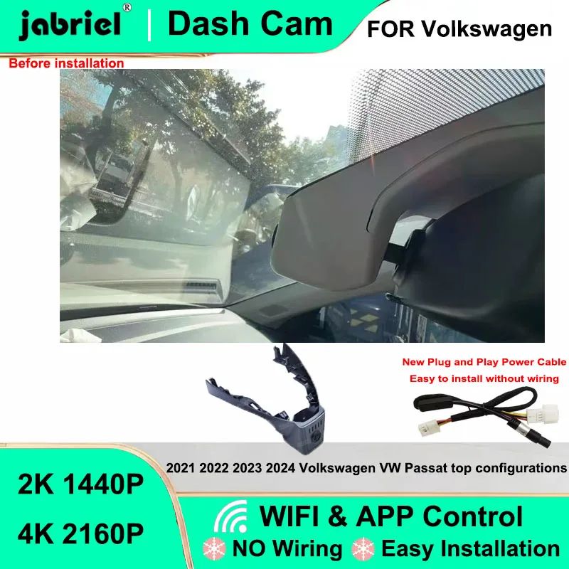 Jabriel For 2021 2022 2023 2024 Volkswagen VW Passat top configurations Dash Cam Camera DVR 4K Wifi Plug and Play Video Recorder
Jabriel For 2021 2022 2023 2024 Volkswagen VW Passat top configurations Dash Cam Camera DVR 4K Wifi Plug and Play Video Recorder