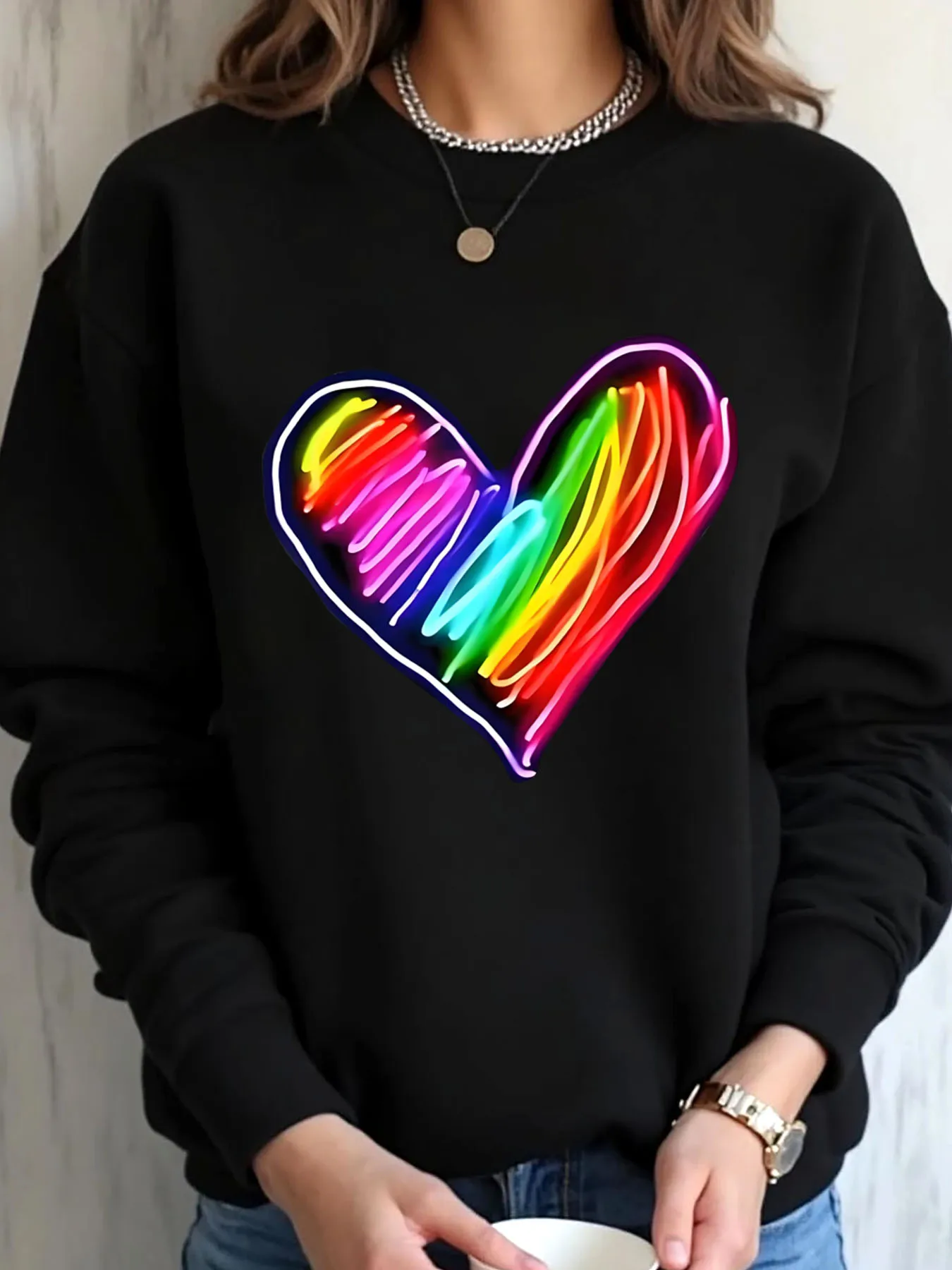 Женская толстовка большого размера Pride Heart с радужным принтом, уличная одежда
Женская толстовка большого размера Pride Heart с радужным принтом, уличная одежда