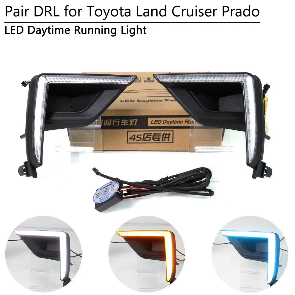 3 Colors LED DRL Lamp for Toyota Land Cruiser Prado 2018 2019 Daytime Running Light with Yellow Dynamic Turn Signal Day Light
3 Colors LED DRL Lamp for Toyota Land Cruiser Prado 2018 2019 Daytime Running Light with Yellow Dynamic Turn Signal Day Light