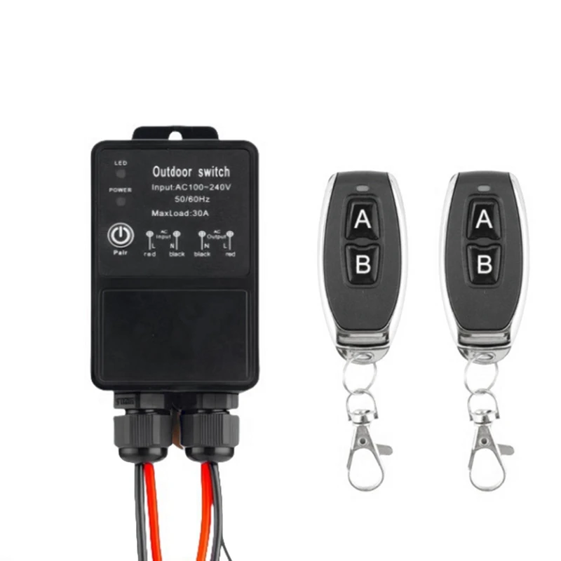 Rf433mhz Universal Wireless Remote Control Switch Wireless Receiver AC110V 220V 30A Transmitter For Pump Lighting
Rf433mhz Universal Wireless Remote Control Switch Wireless Receiver AC110V 220V 30A Transmitter For Pump Lighting