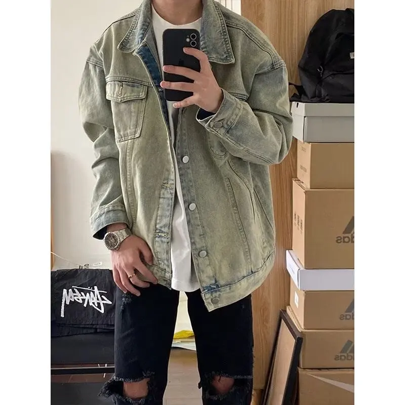 Loose Fit Men's Denim Jaet Autumn Winter Large Size 250 Pou Baseball Sle Faionable American Retro Workwear Coat
Loose Fit Men's Denim Jaet Autumn Winter Large Size 250 Pou Baseball Sle Faionable American Retro Workwear Coat