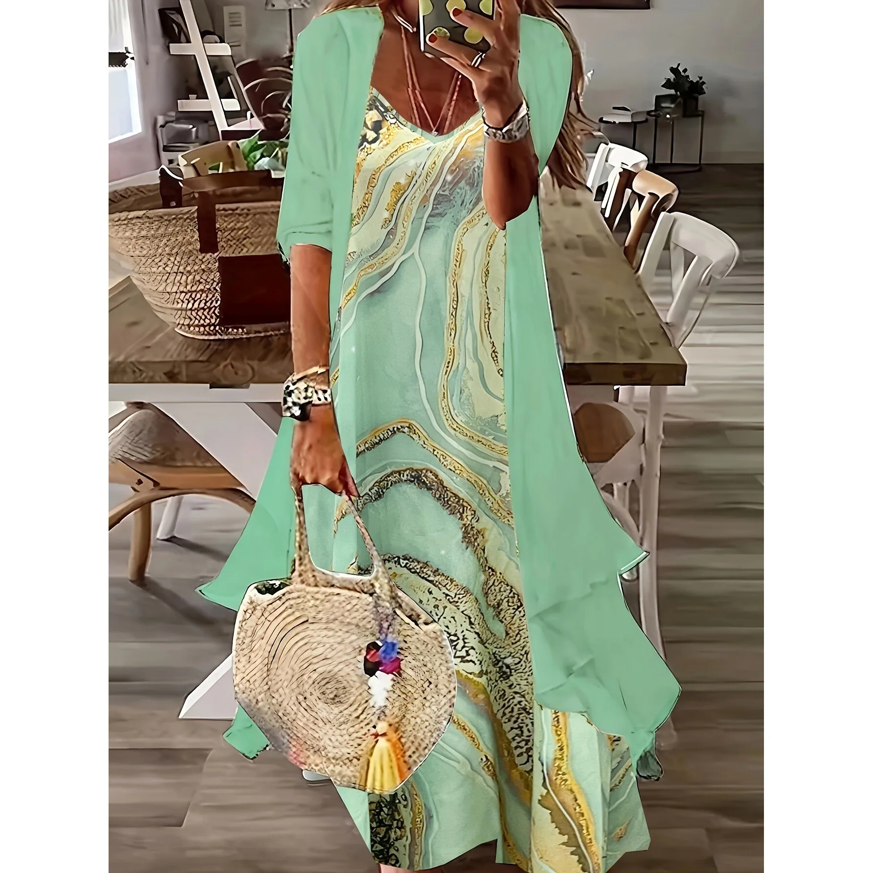 Floral Print Dress Set Z 11471 Women's Floral Dress Seven Sleeve Citywalk Spring 2026 Neutral Style Other Fabric Other Scene
Floral Print Dress Set Z 11471 Women's Floral Dress Seven Sleeve Citywalk Spring 2026 Neutral Style Other Fabric Other Scene
