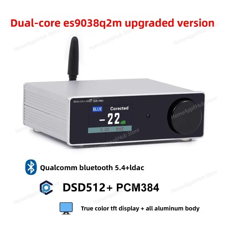 SU9PRO двухъядерный ES9038 Bluetooth 5.4 USB-декодер HIFI Fever ЦАП усилитель гарнитуры DSD512
SU9PRO двухъядерный ES9038 Bluetooth 5.4 USB-декодер HIFI Fever ЦАП усилитель гарнитуры DSD512