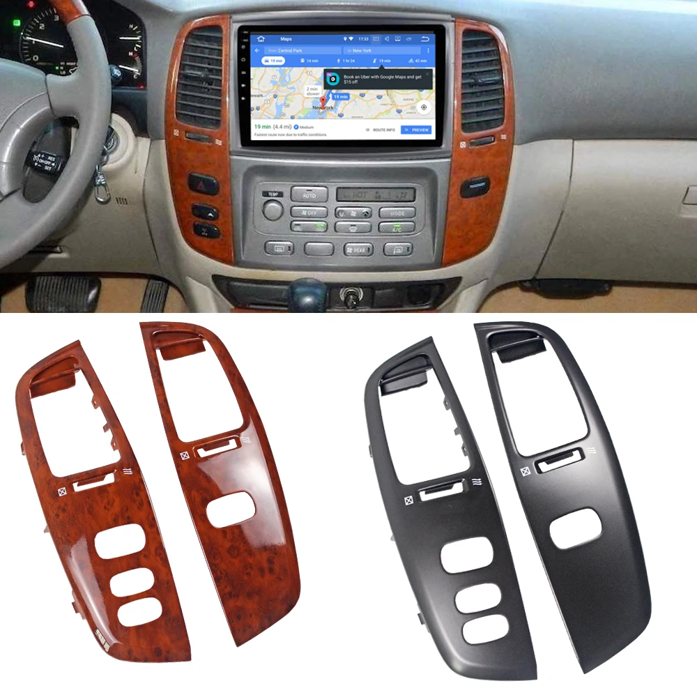 LC100 FJ100 Interior Wooden Dashboard Air Vent Frame Kits Penal for Land Cruiser 100 Ujz100 1997-2007 Accessories
LC100 FJ100 Interior Wooden Dashboard Air Vent Frame Kits Penal for Land Cruiser 100 Ujz100 1997-2007 Accessories