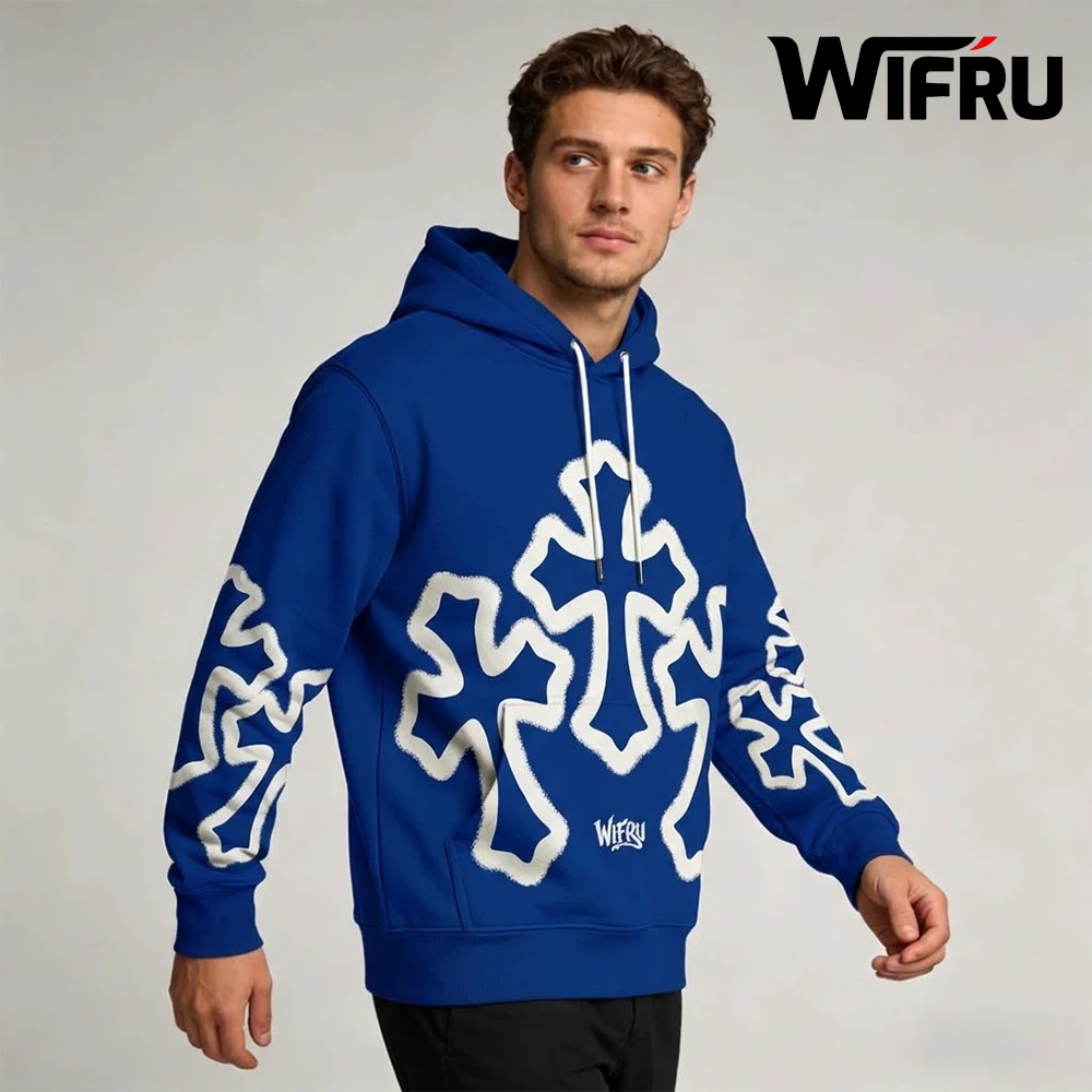 WIFRU New Cross Pattern Sweatshirt Autumn/Winter Harajuku Unisex Loose-fitting Hoodie Men's Fashion Street Style Casual Pullover
WIFRU New Cross Pattern Sweatshirt Autumn/Winter Harajuku Unisex Loose-fitting Hoodie Men's Fashion Street Style Casual Pullover