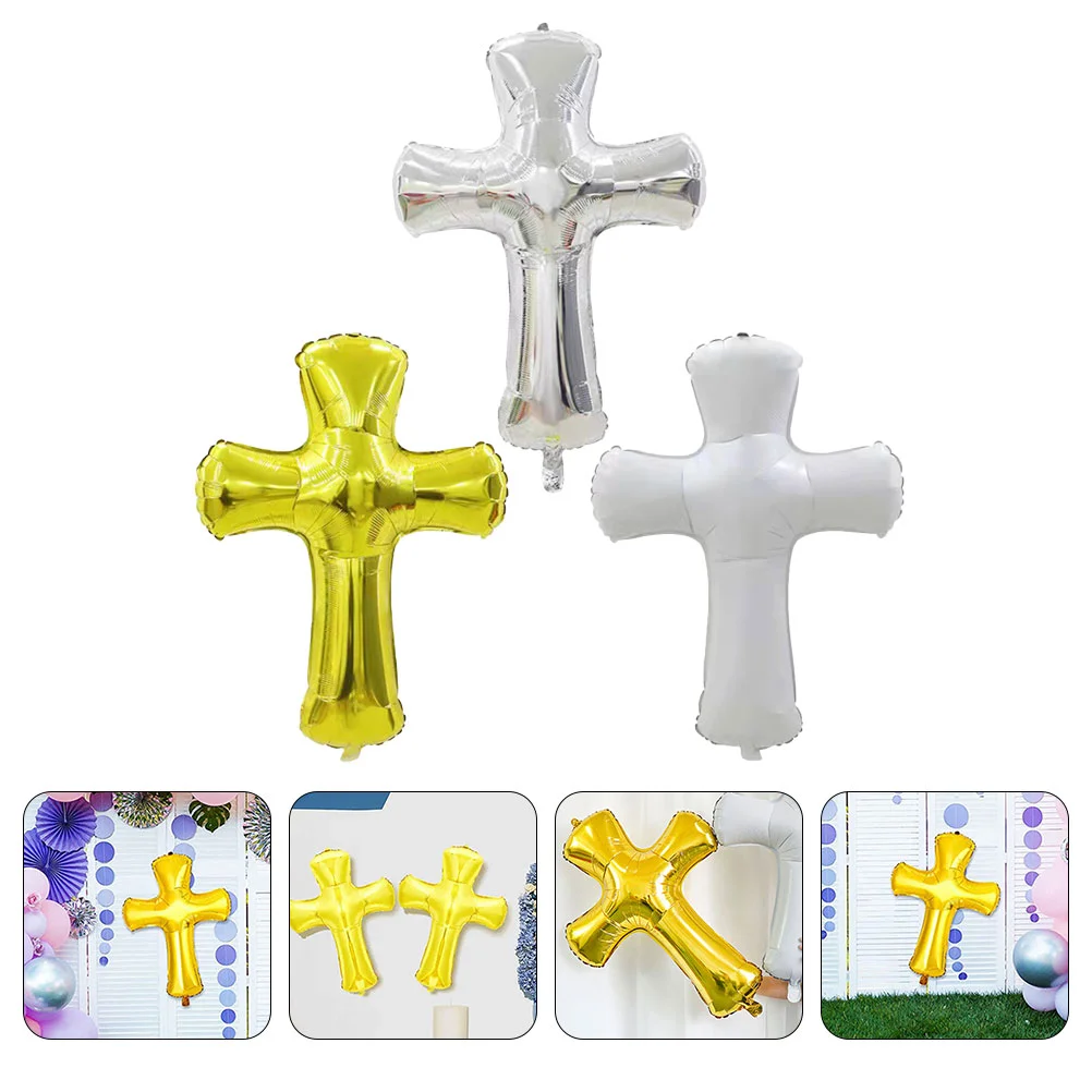 3 Pcs Cross Balloon Jumbo naments for Kids Baptism White Foil Balloons Easy Use Disassemble Wall Yard
3 Pcs Cross Balloon Jumbo naments for Kids Baptism White Foil Balloons Easy Use Disassemble Wall Yard