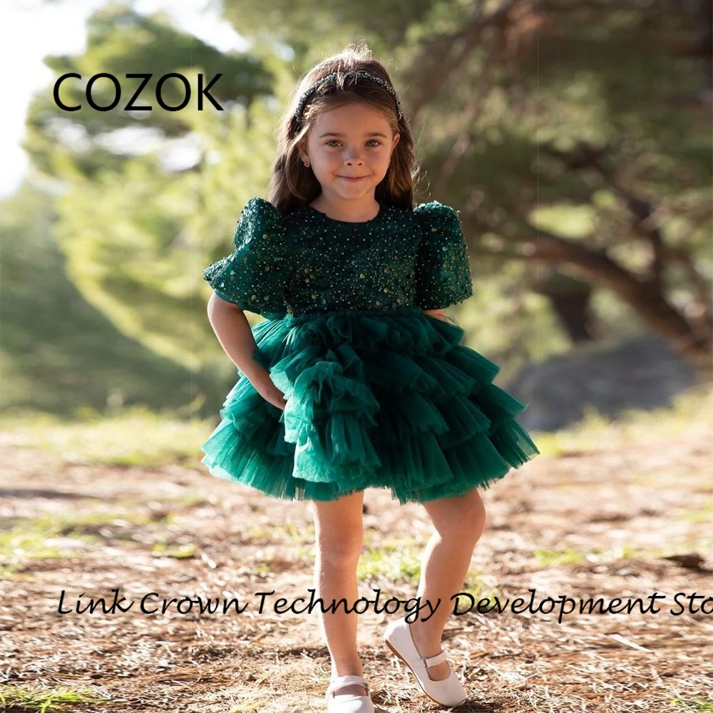 COZOK, платья для девочек с блестками, длиной до колена, с коротким рукавом, рождественские платья для принцессы, 2024
COZOK, платья для девочек с блестками, длиной до колена, с коротким рукавом, рождественские платья для принцессы, 2024