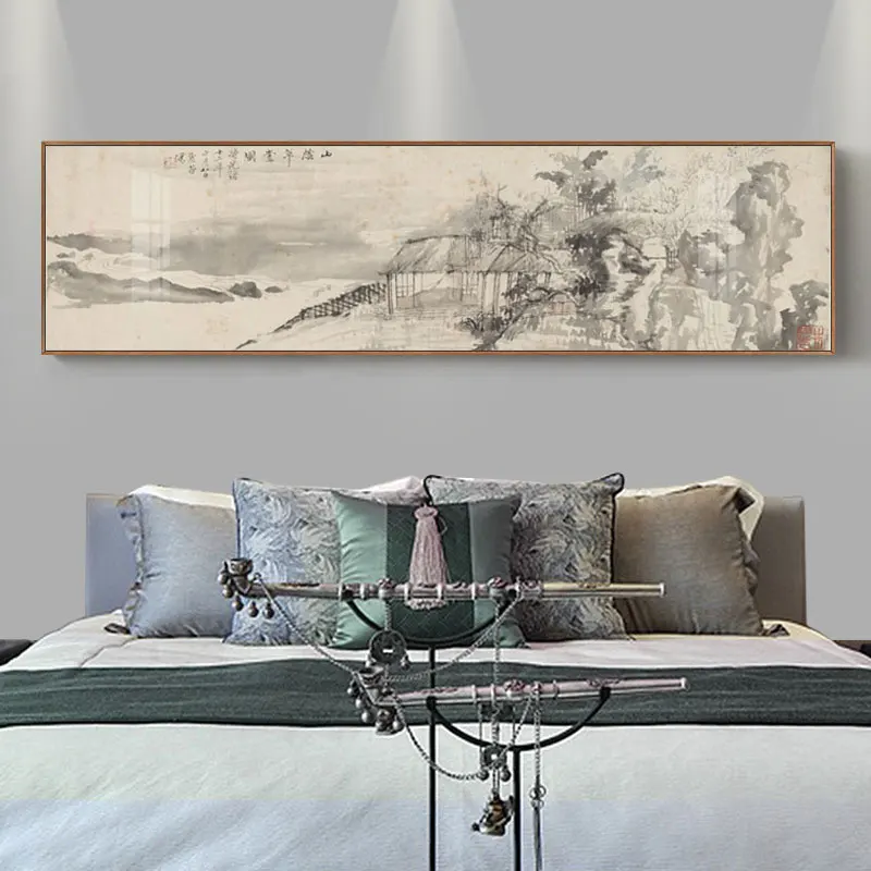 Chinese Traditional Style Ink Scenery Mountain Canvas for Living Bedroom Wall Art Poster Solid Wood Scroll Paintings Home Decor6
Chinese Traditional Style Ink Scenery Mountain Canvas for Living Bedroom Wall Art Poster Solid Wood Scroll Paintings Home Decor6