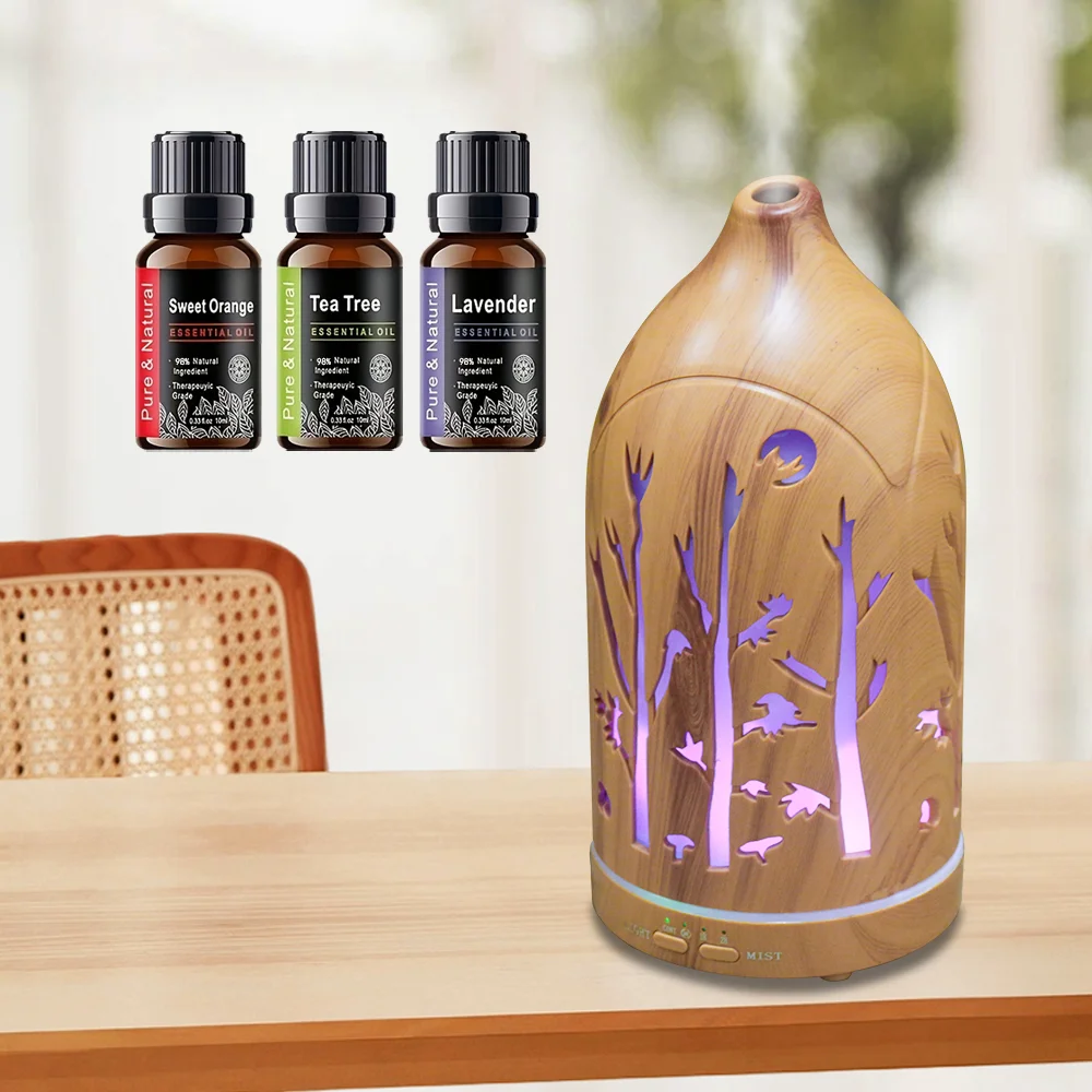 Hollow Out Essential Oil Diffuser 7 Colors, Auto Shut-Off, Ultra Quiet, Includes 3 Oil Bottles
Hollow Out Essential Oil Diffuser 7 Colors, Auto Shut-Off, Ultra Quiet, Includes 3 Oil Bottles