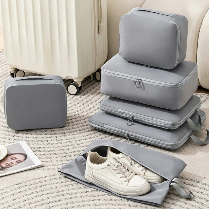 6Pcs Travel Compression Packing Cubes Bag Waterproof Handheld Clothe Separation Storage Bag Portable Suitcase Clothes Organizers
6Pcs Travel Compression Packing Cubes Bag Waterproof Handheld Clothe Separation Storage Bag Portable Suitcase Clothes Organizers