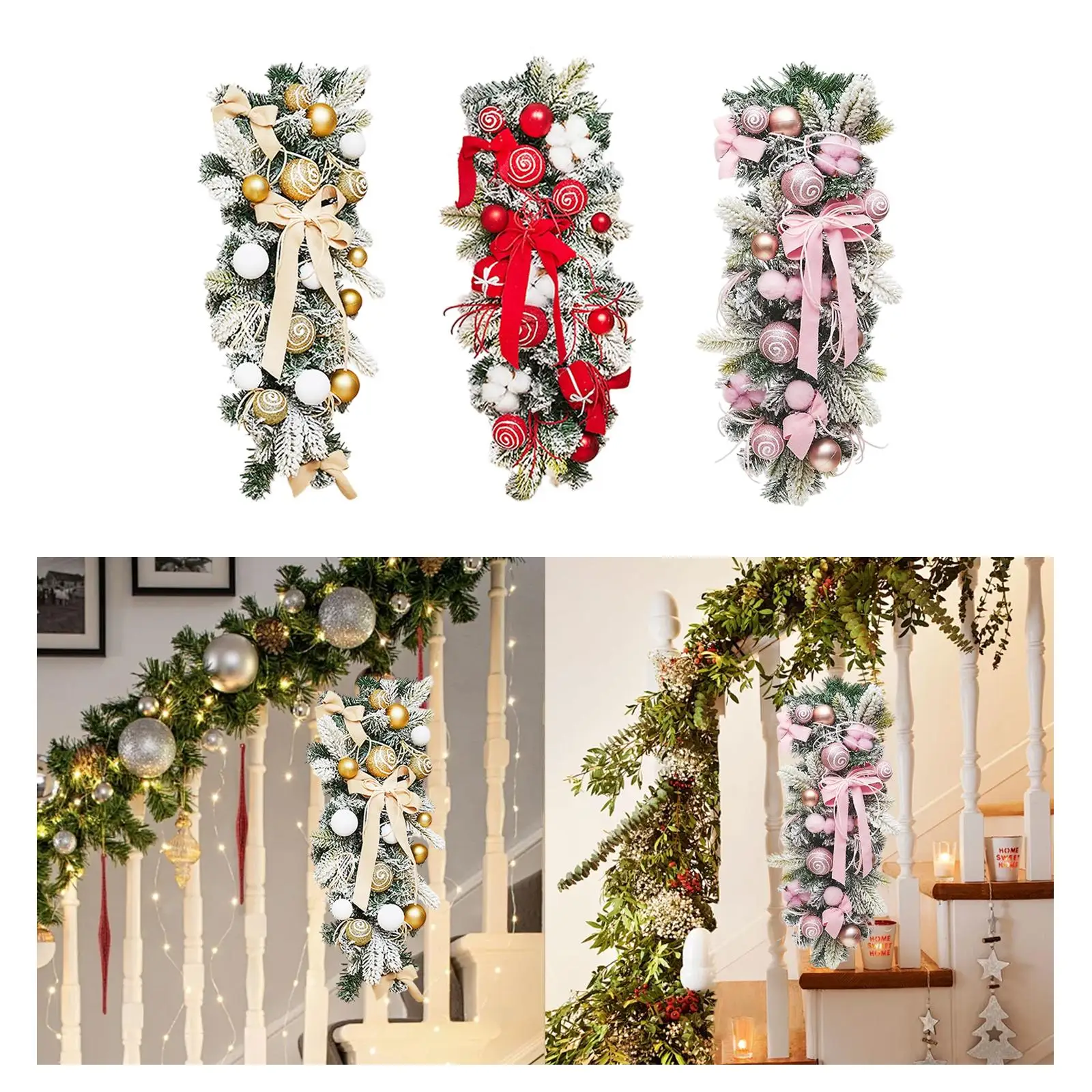 Prelit Christmas Stair Swag Christmas Decoration for Front Door Porch Shop
Prelit Christmas Stair Swag Christmas Decoration for Front Door Porch Shop