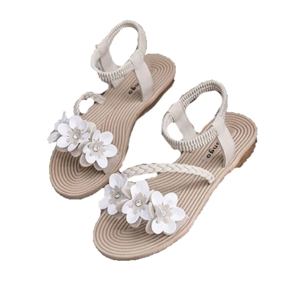 Повседневные сандалии с цветочным принтом из искусственной кожи, женские тапочки на плоской подошве с открытым носком и защитой от запаха, летняя обувь, пляжные шлепанцы, сандалии для девочек 
Повседневные сандалии с цветочным принтом из искусственной кожи, женские тапочки на плоской подошве с открытым носком и защитой от запаха, летняя обувь, пляжные шлепанцы, сандалии для девочек