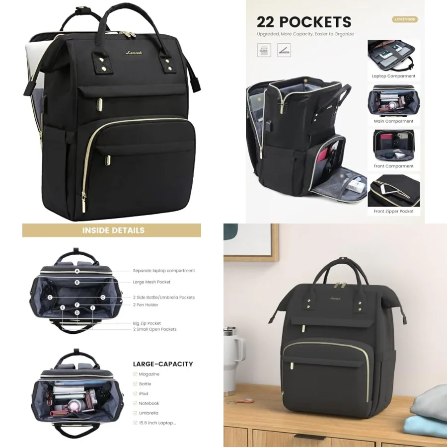 3 Laptop Backpack, Large Travel Backpack for Women, Water Resistant Teacher Backpack with Laptop Compartment, Professional Busi
3 Laptop Backpack, Large Travel Backpack for Women, Water Resistant Teacher Backpack with Laptop Compartment, Professional Busi
