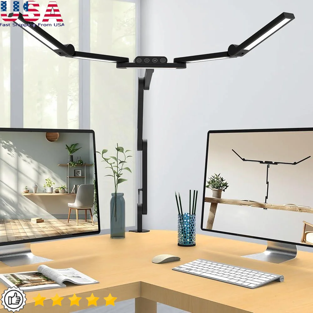 Adjustable Architect Desk Lamp with 5 Light Bars Dimmable LED Office Lamp Intelligent Sensor Foldable Clamp Light Work
Adjustable Architect Desk Lamp with 5 Light Bars Dimmable LED Office Lamp Intelligent Sensor Foldable Clamp Light Work