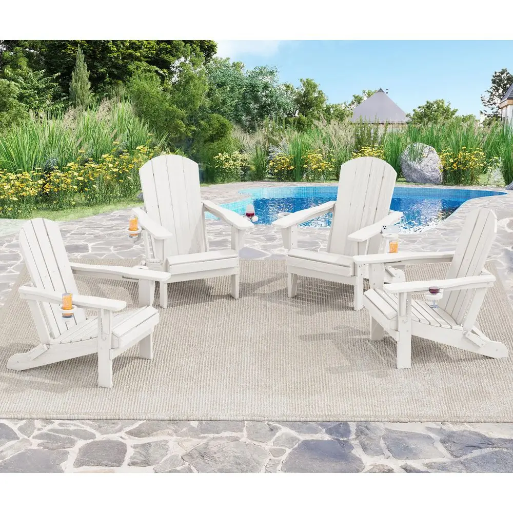 Adirondack Chair with Cup Holders Composite Adirondack Chairs Set of 4 HDPE Outdoor Chairs All Weather Use White
Adirondack Chair with Cup Holders Composite Adirondack Chairs Set of 4 HDPE Outdoor Chairs All Weather Use White