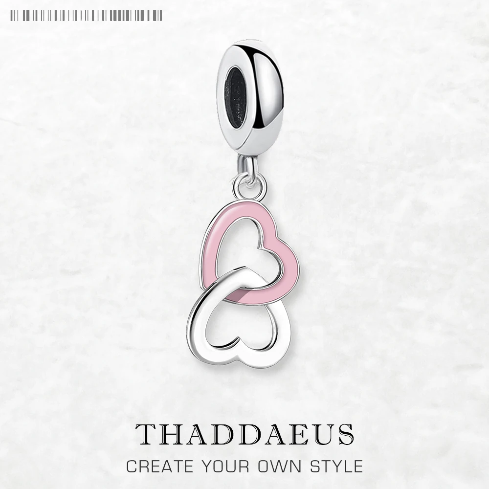 Pink Intertwined Hearts Pendant 925 Sterling Silver Dangle Charm Women Romantic Gift New Fine Jewelry
Pink Intertwined Hearts Pendant 925 Sterling Silver Dangle Charm Women Romantic Gift New Fine Jewelry