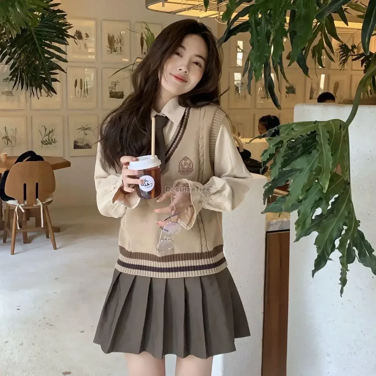 2023 autumn Korea style fashion suit women's shirt vest top skirt temperament vest college style school uniform jk uniform a698
2023 autumn Korea style fashion suit women's shirt vest top skirt temperament vest college style school uniform jk uniform a698