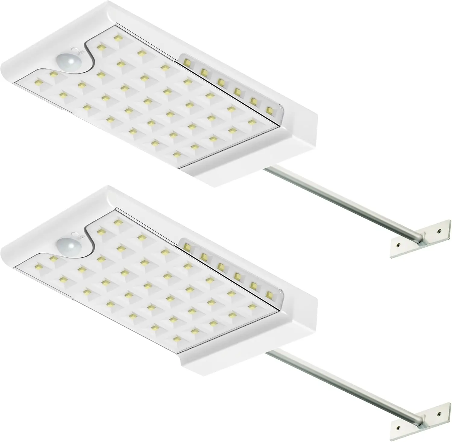 46 LED Solar Lights Outdoor, 4 Modes Motion Sensor Gutter Lights, Pack of 2