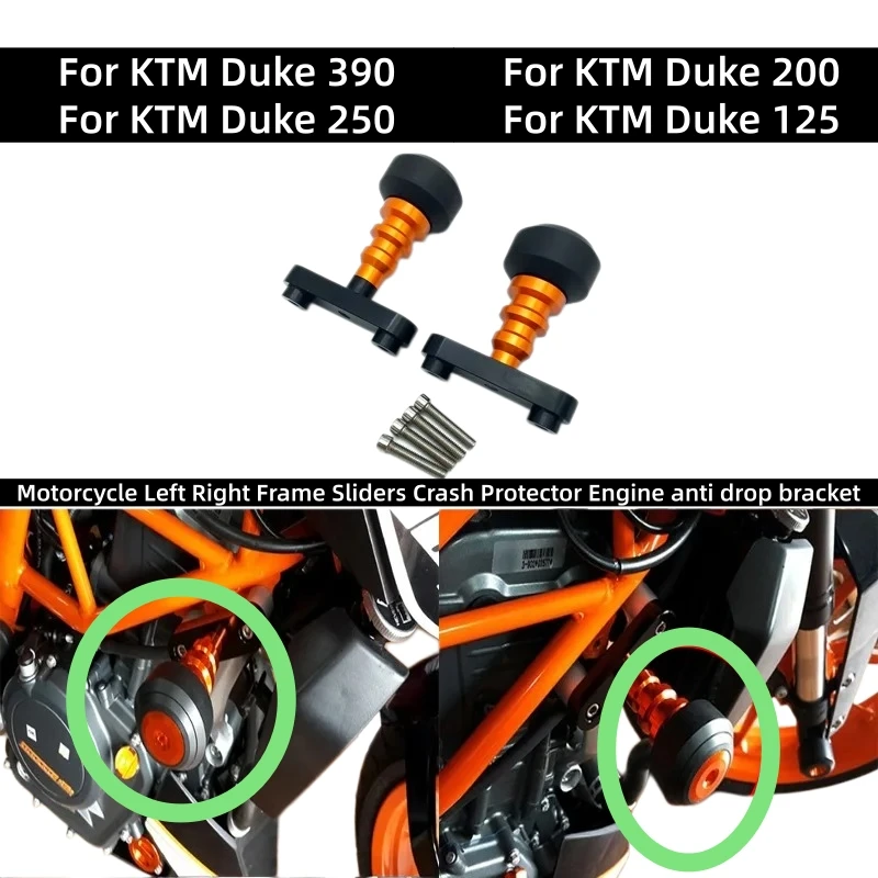 Motorcycle Left Right Frame Sliders Crash Protector Engine anti drop bracket For KTM Duke 390 250 125 200 2013-2018
Motorcycle Left Right Frame Sliders Crash Protector Engine anti drop bracket For KTM Duke 390 250 125 200 2013-2018