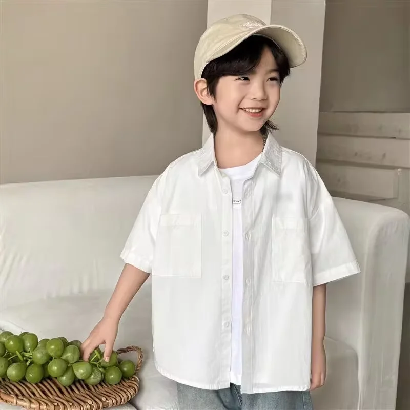Children's Summer Shirt Thin Coat Outerwear Fashion 2026 New Style Boys' Pure Cotton Short Sleeve Top
Children's Summer Shirt Thin Coat Outerwear Fashion 2026 New Style Boys' Pure Cotton Short Sleeve Top