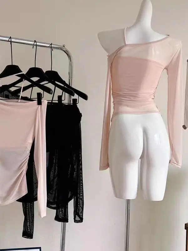 Sexy Long Sleeve Pure Color Mesh T-Shirt Cover up Women's Slim Fit Casual Top Korean Style 2026 Summer Fashion Trend
Sexy Long Sleeve Pure Color Mesh T-Shirt Cover up Women's Slim Fit Casual Top Korean Style 2026 Summer Fashion Trend