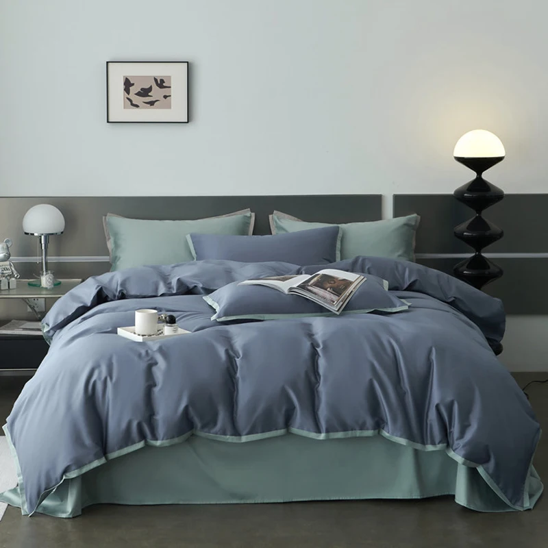 2024 New Four-piece Bedding Simple Cotton Double Household Bed Sheet Letter Pattern Quilt Cover Comfortable Bedding Blue Green
2024 New Four-piece Bedding Simple Cotton Double Household Bed Sheet Letter Pattern Quilt Cover Comfortable Bedding Blue Green