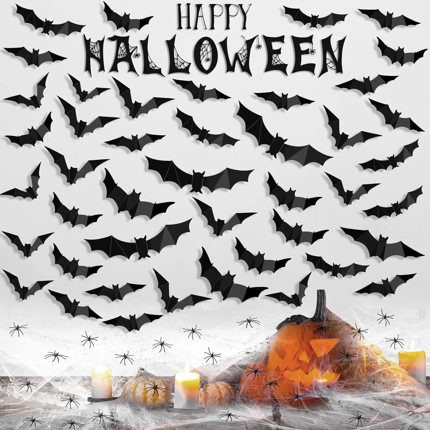 Halloween 3D Black Bat Wall Stickers Decorative Props Cutouts Adhesive Stickers for Windows Doors Party Haunted House Decor
Halloween 3D Black Bat Wall Stickers Decorative Props Cutouts Adhesive Stickers for Windows Doors Party Haunted House Decor