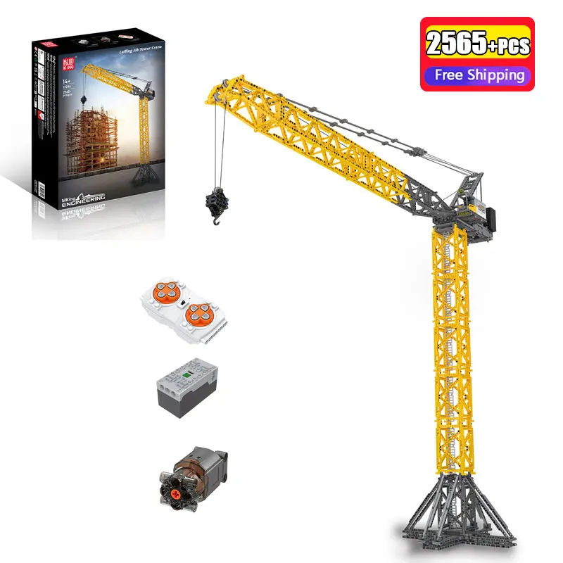Конструктор MOULD KING 17096 «Башенный кран с поворотной стрелой», 2565 деталей, моторизованная модель строительного крана, игрушка для взрослых, подарок, новинка
Конструктор MOULD KING 17096 «Башенный кран с поворотной стрелой», 2565 деталей, моторизованная модель строительного крана, игрушка для взрослых, подарок, новинка