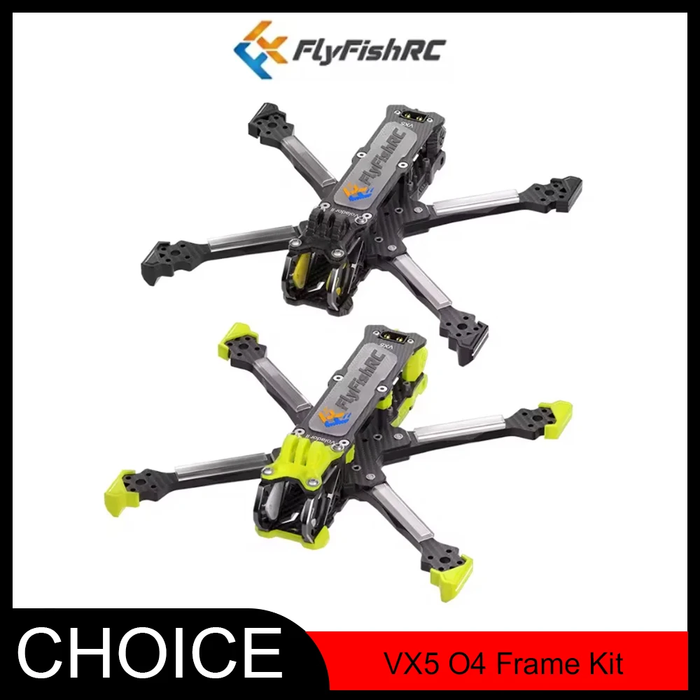 FlyFishRC Volador II VX5 O4 5inch Freeform T700 Frame Kit – Compatible with DJI O4 Air Unit Pro for FPV Racing Drones
FlyFishRC Volador II VX5 O4 5inch Freeform T700 Frame Kit – Compatible with DJI O4 Air Unit Pro for FPV Racing Drones