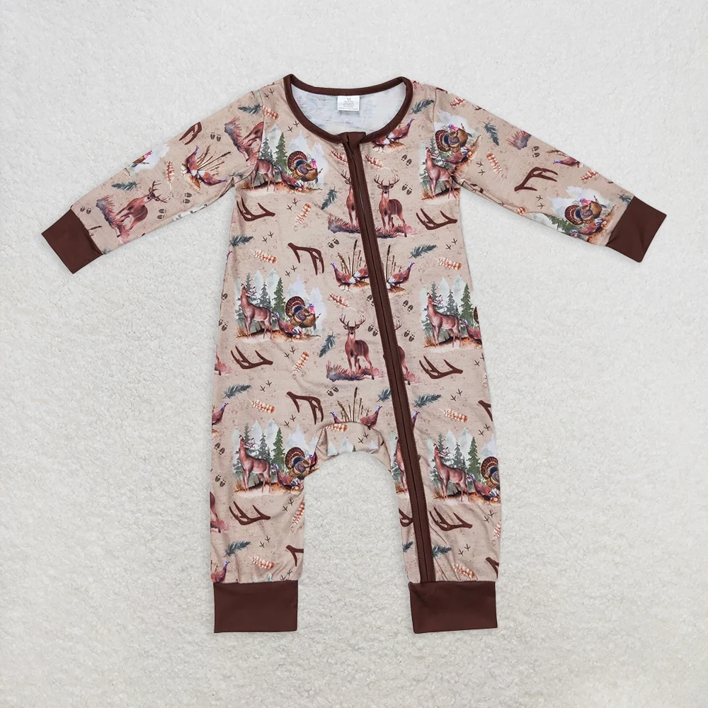 Baby Boys Bamboo Zip Rompers Long Sleeve Deers Hunting Turkey Theme Sleepers for Fall Infant Boy Clothing
Baby Boys Bamboo Zip Rompers Long Sleeve Deers Hunting Turkey Theme Sleepers for Fall Infant Boy Clothing