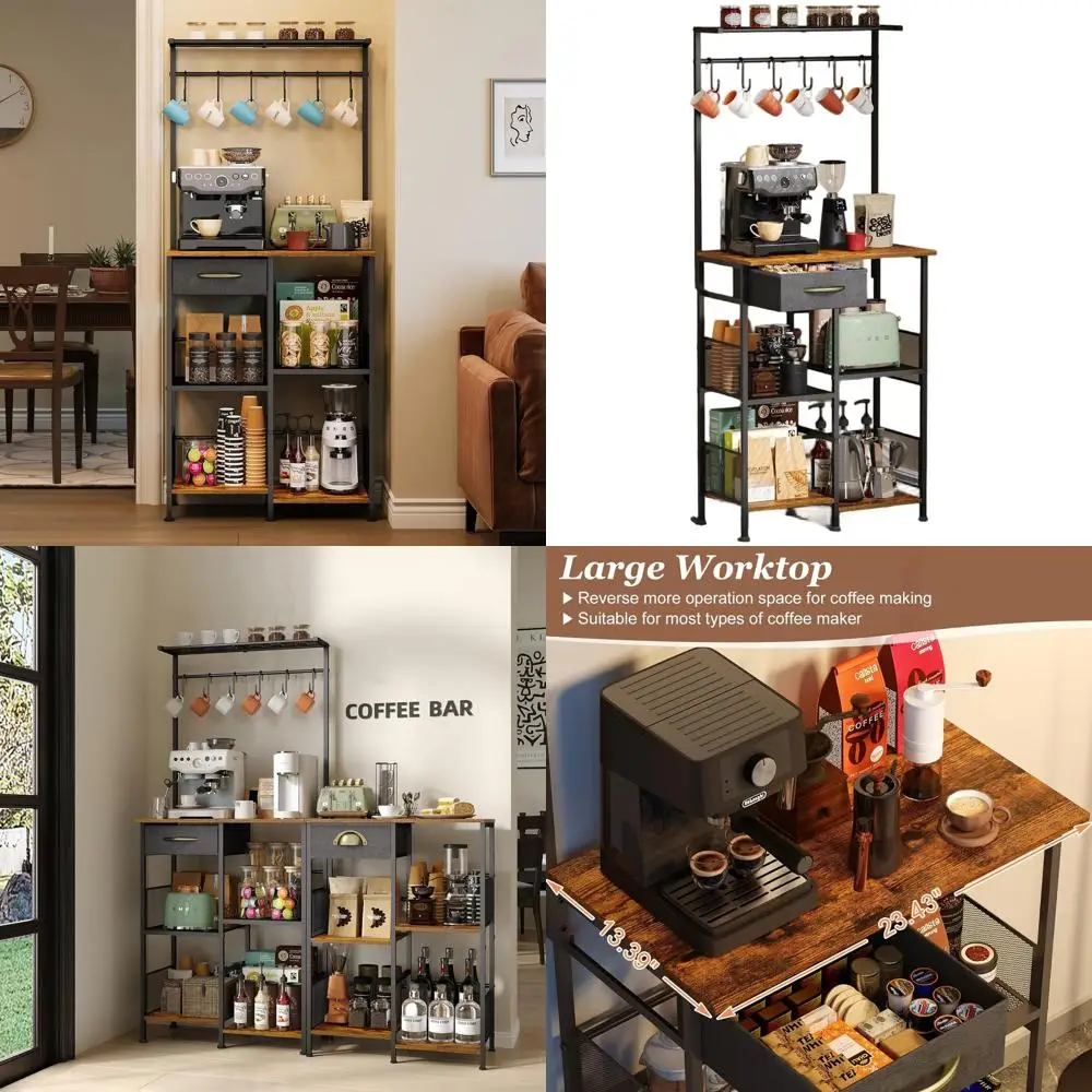 Compact Storage Drawer Coffee Bar, Worktop Extendable Coffee Table, Corner Bar Cabinet for Small Spaces, Entryway Home Bar Rack
Compact Storage Drawer Coffee Bar, Worktop Extendable Coffee Table, Corner Bar Cabinet for Small Spaces, Entryway Home Bar Rack